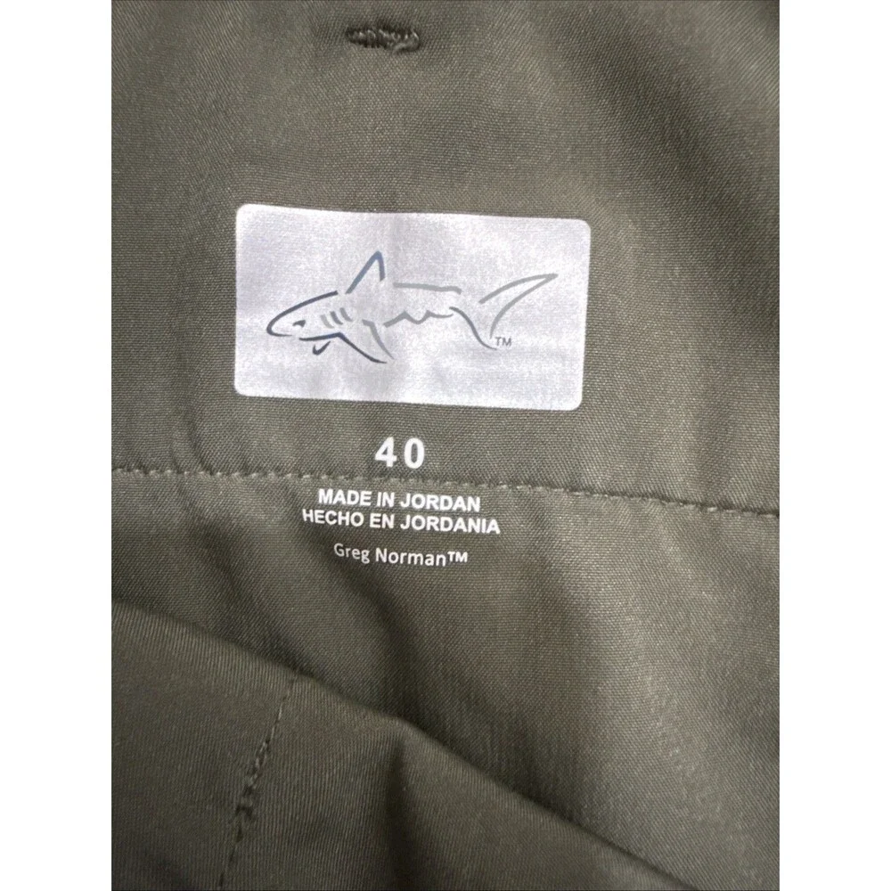 Greg Norman Mens Performance Golf Shorts 40 Olive Green Stretch Moisture Wicking